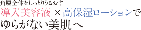 導入美容液×高保湿ローションでゆらがない美肌へ