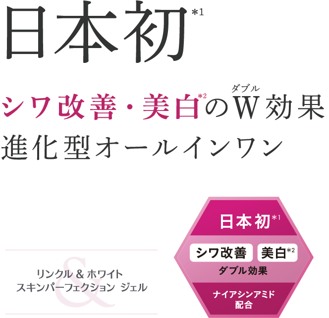 日本初シワ改善・美白のW効果進化型オールインワン